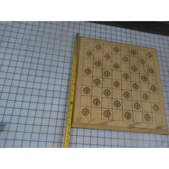 Cherlo Home Wooden Game Board Checkered Decorative 15x15